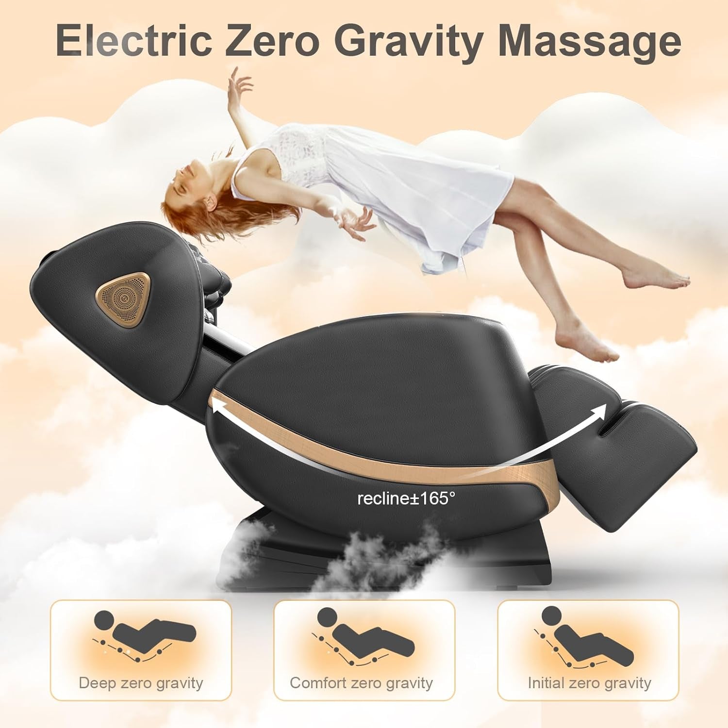 2026 Upgrade Massage Chair, Full Body Massage Chair with 10 Fix Points, Heating, Foot Massage, Auto Modes, Bluetooth Speaker, Touch Screen Controller, Zero Gravity Home Office