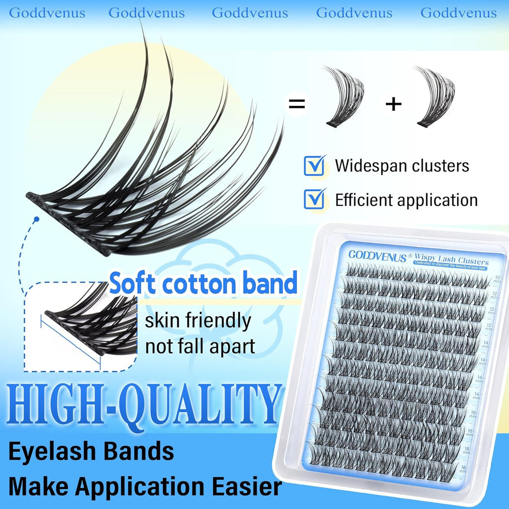 Wispy Cluster Lashes Natural Individual Eyelashes DIY Eyelash Clusters D Curl Russian Lash Extensions Light Eyelash Individuals