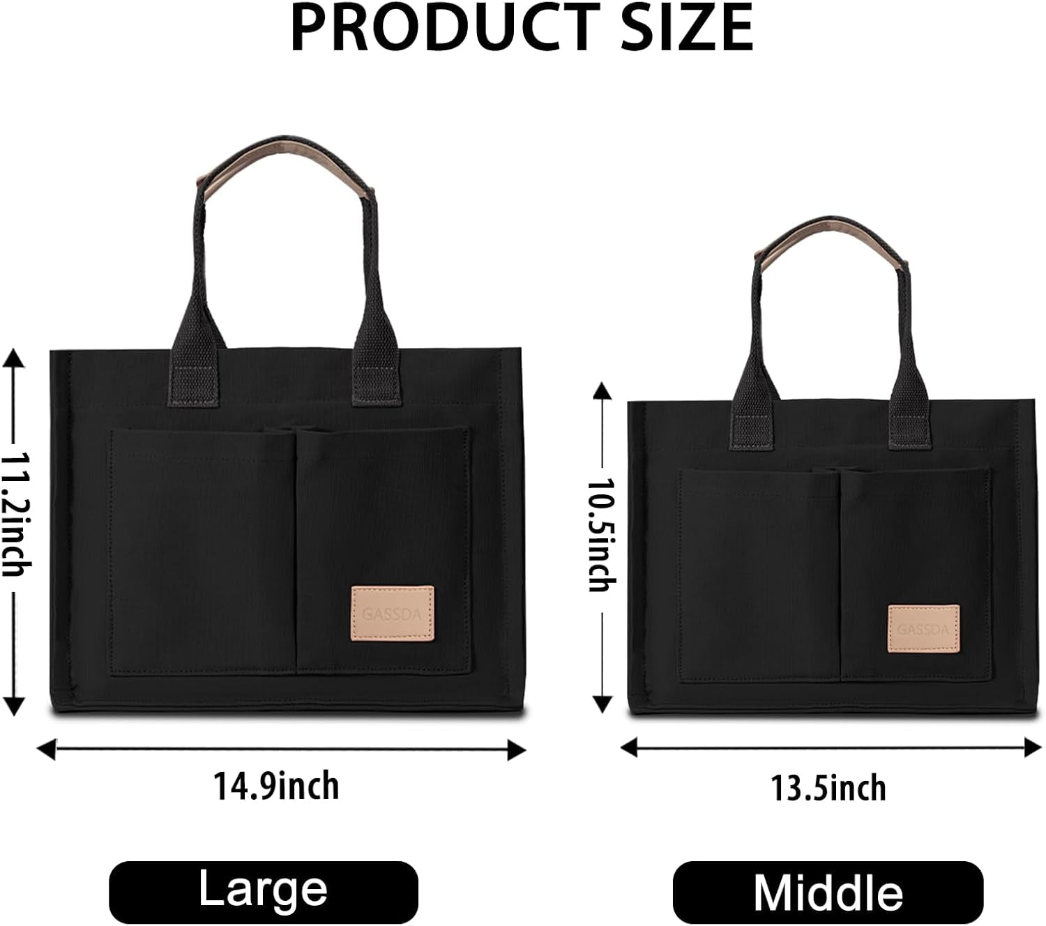 Canvas Tote Bag for Women Crossbody Work Purse with Pockets Top Handle Handbag Satchel Bags for Travel Nurse Teacher