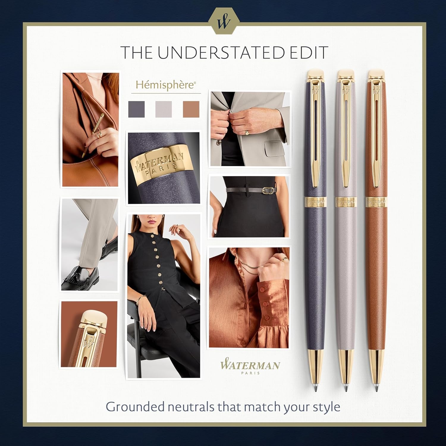 Waterman Hémisphère Fountain Pen | Copper Red (The Understated Edit Collection) | Fine Nib with Blue Ink | Gift Box