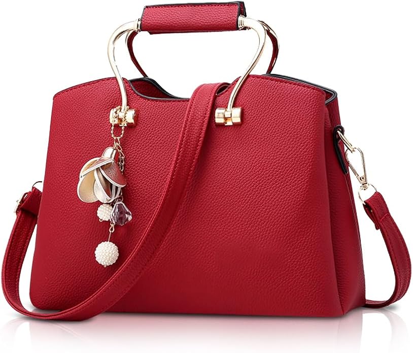 NICOLE&DORIS Women’S Handbags Tote Top Handle Shoulder Bags Crossbody Bag for Ladies Leather Bag with Long Strap