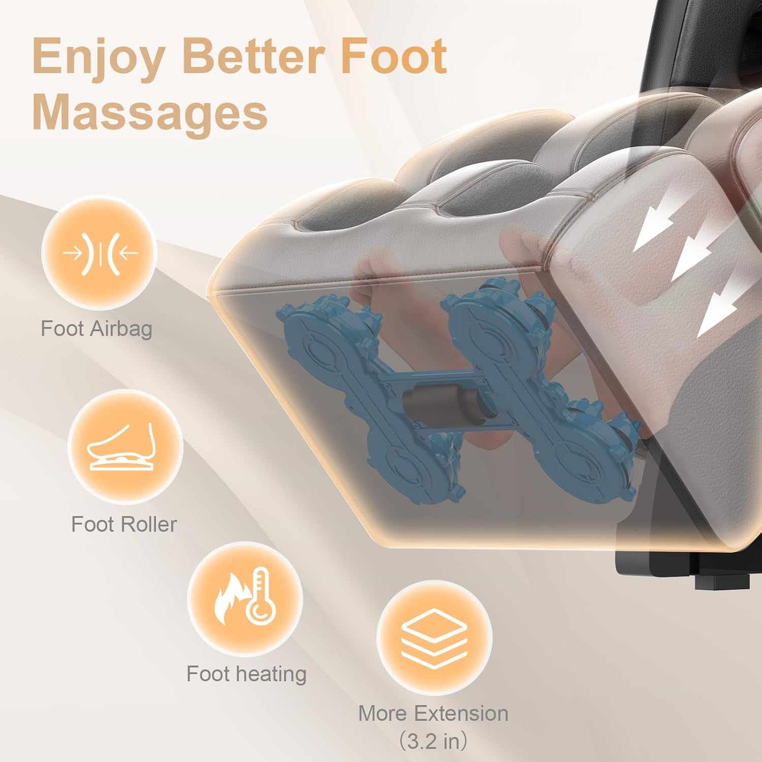 2026 Upgrade Massage Chair, Full Body Massage Chair with 10 Fix Points, Heating, Foot Massage, Auto Modes, Bluetooth Speaker, Touch Screen Controller, Zero Gravity Home Office