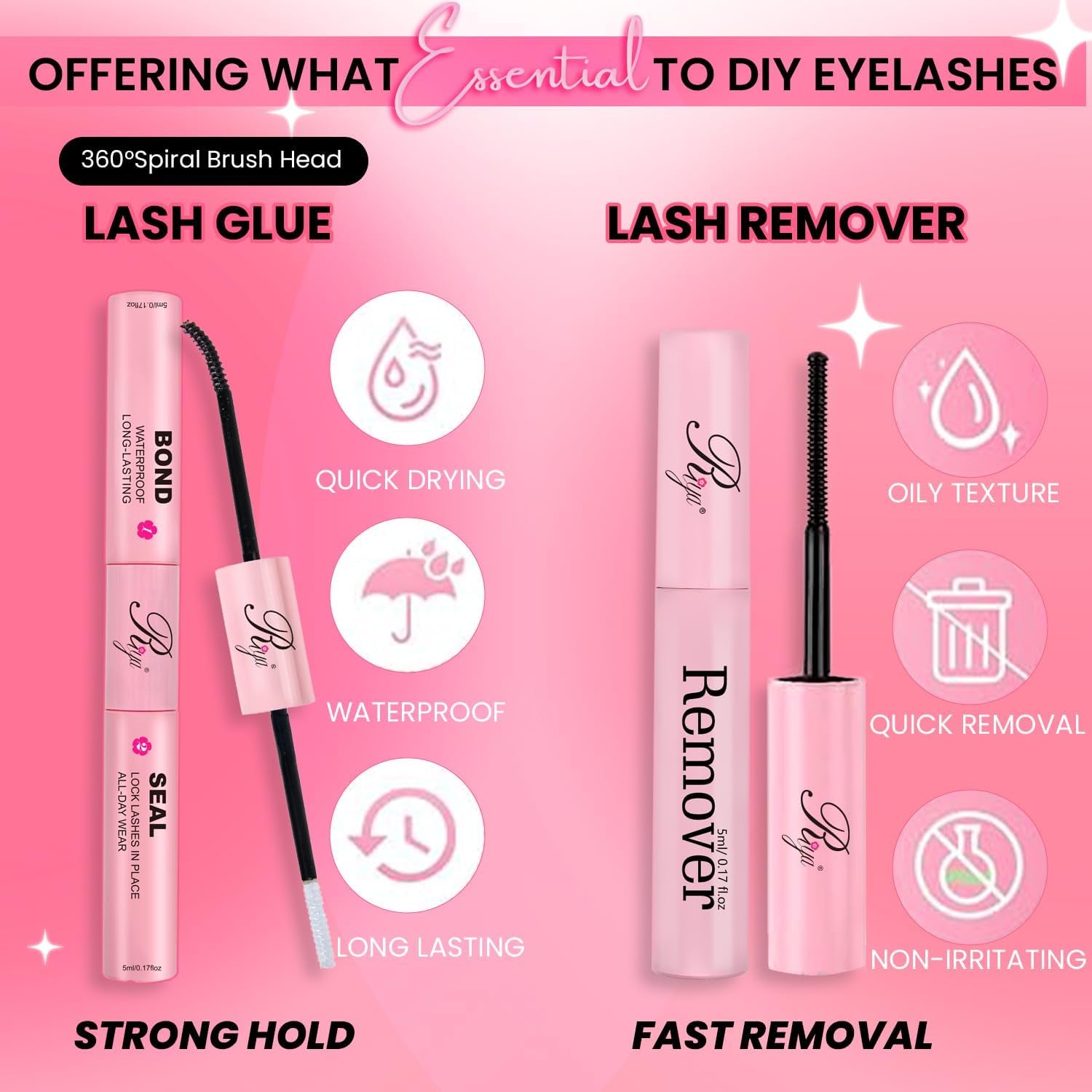 Cluster Lashes Kit 30D-100D 590Pcs Thick Individual Cluster Lashes Book with Eyelash Glue & Seal D Curl Natural Fluffy DIY Lash Extensions for Beginners(30+40+50+60+80+100D Kit)