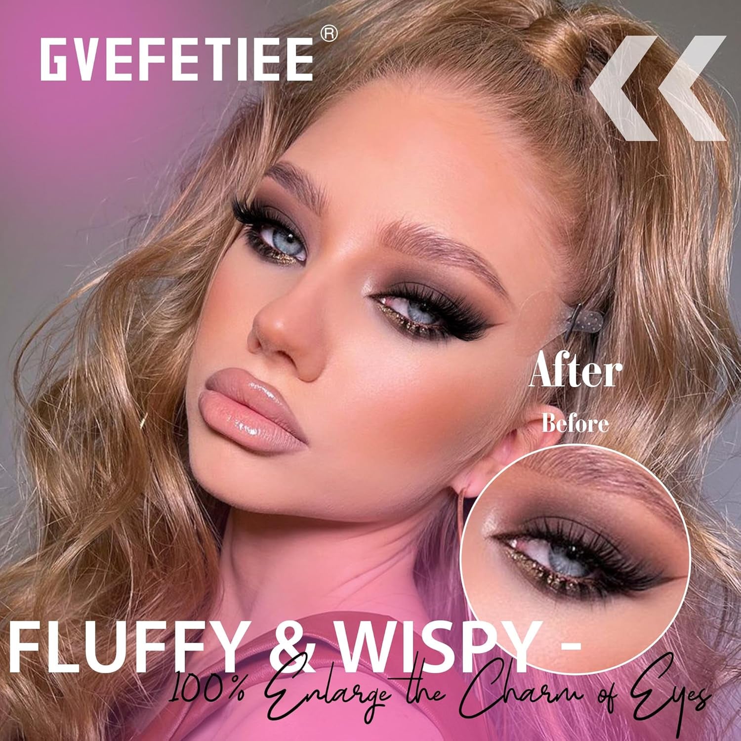 Fox Eye Lashes Wispy Eyelashes Natural Look Clear Band Lashes Fluffy Faux Mink Lashes Natural False Lashes Pack by  8 Pairs